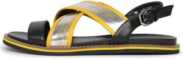 Cesare Gaspari Urban Leren Sandalen Yellow Dames