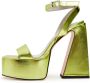 Cesare Gaspari Verhoogde Elegantie Sandalen Geel Green Dames - Thumbnail 1