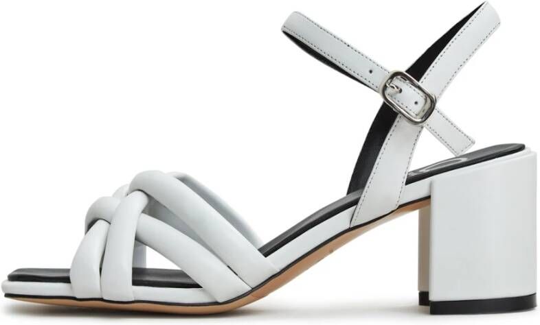 Cesare Gaspari Witte Block Heeled Sandalen Anaia White Dames