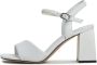 Cesare Gaspari Witte blokhak sandalen Aina White Dames - Thumbnail 1