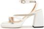 Cesare Gaspari Witte blokhak sandalen White Dames - Thumbnail 1