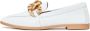 Cesare Gaspari Witte Leren Loafers met Chunky Zool White Dames - Thumbnail 1