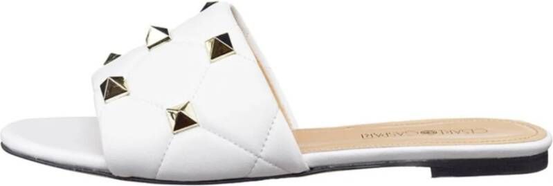 Cesare Gaspari Witte Rockstud Sandalen Mila White Dames