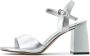 Cesare Gaspari Zilveren Blokhak Sandalen Aina Gray Dames - Thumbnail 1