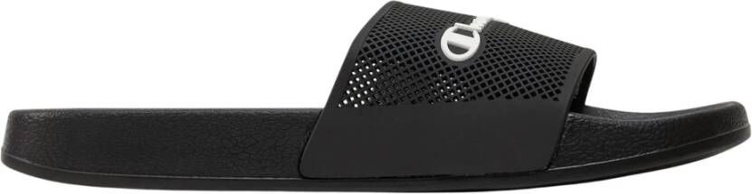 Champion Zwarte Slippers met Letterband Black Heren