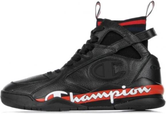 Champion Scarpa Alta Zone 93 Hoog leer Zwart Heren