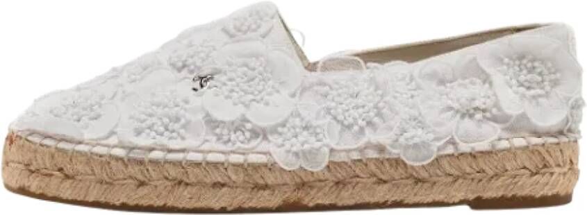 Chanel Vintage Pre-owned Canvas espadrilles White Dames