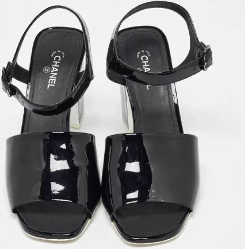 Chanel Vintage Pre-owned Fabric sandals Black Dames