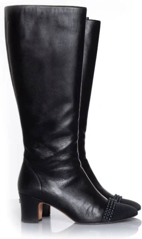 Chanel Vintage Pre-owned Leather boots Black Dames