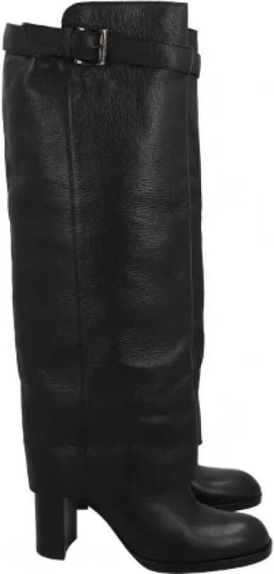 Chanel Vintage Pre-owned Leather boots Black Dames