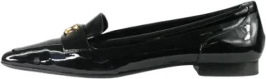 Chanel Vintage Pre-owned Leather flats Black Dames