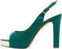 Chanel Vintage Pre-owned Leather sandals Green Dames - Thumbnail 1