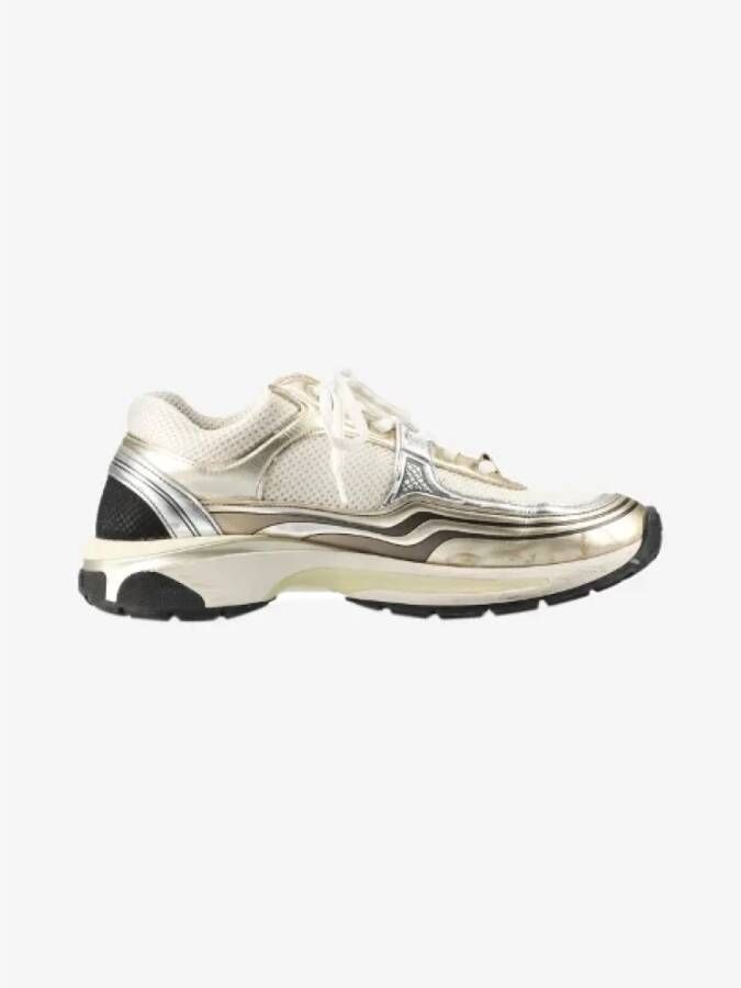 Chanel Vintage Pre-owned Leather sneakers White Heren