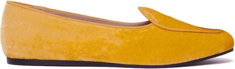 Charles Philip Shanghai Gele Fluweel Mocassins Yellow Dames