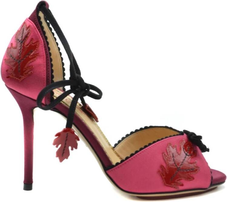 Charlotte Olympia Elegante Hoge Hak Sandalen Pink Dames