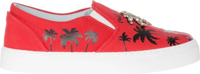 Chiara Ferragni Collection Rode Canvas Instappers Red Dames