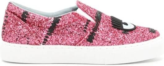 Chiara Ferragni Collection Roze Slip-On Sneakers Pink Dames