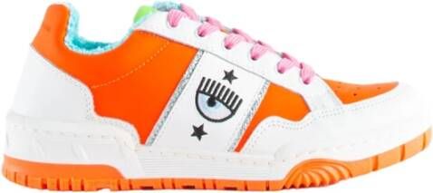 Chiara Ferragni womens leather sneakers Cf 1 Collection Oranje Dames