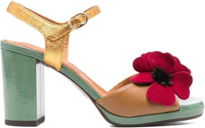 Chie Mihara Bloemapplicatie Hoge Blokhak Schoenen Multicolor Dames