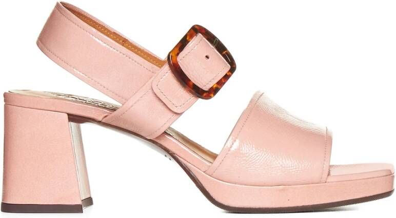 Chie Mihara Blush Pink Leren Dubbele Band Sandalen Pink Dames