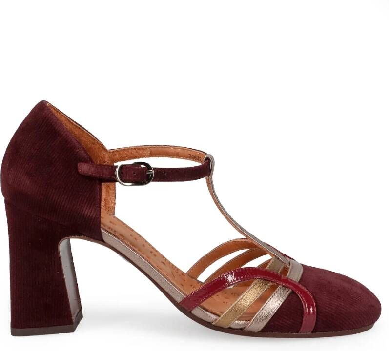 Chie Mihara Bordeaux Sandalen met Leren Afwerking Red Dames