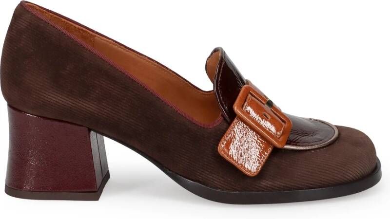 Chie Mihara Bruine Hakken 70s Stijl Lederen Schoenen Brown Dames