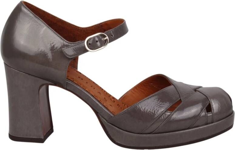 Chie Mihara Demin Pumps met Vlechtdetail Gray Dames