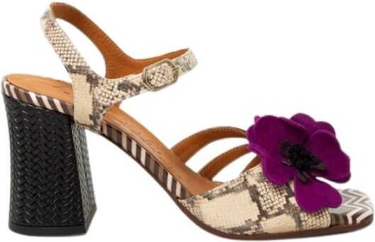 Chie Mihara Hoge hak sandalen met slangenprint Meerkleurig Dames