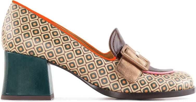 Chie Mihara Jaren 70 Stijl Leren Loafer met Decoratieve Gesp Multicolor Dames