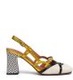 Chie Mihara Leren Slingback met Zwart en Lime Multicolor Dames - Thumbnail 1