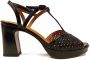 Chie Mihara Metallic leren enkelband sandalen Black Dames - Thumbnail 1