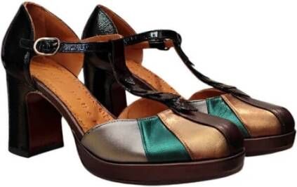 Chie Mihara Metallic Leren Hoge Hak Sandalen Multicolor Dames