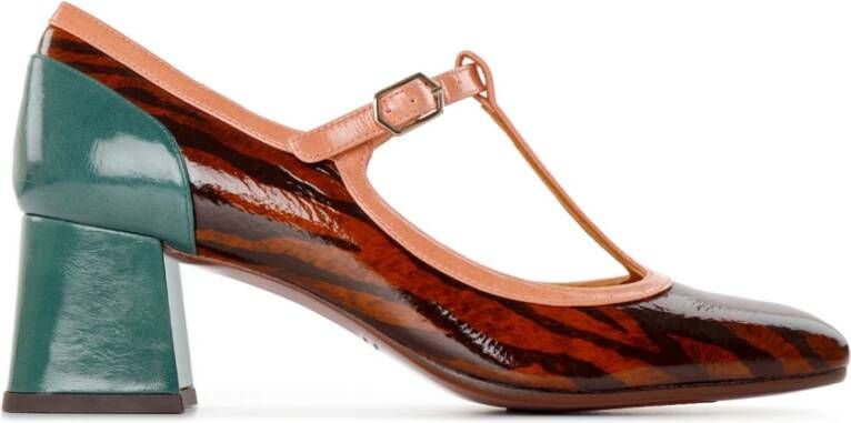 Chie Mihara Multicolor lakleren schoen met gesp Brown Dames