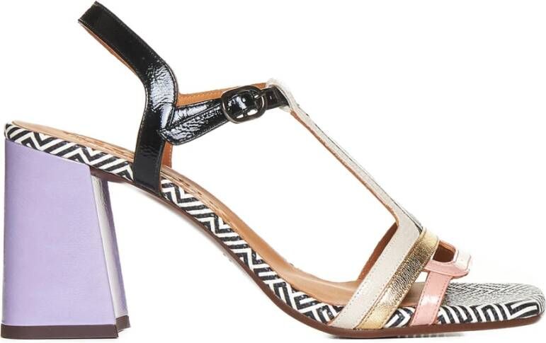 Chie Mihara Multicolor Patent Leren Blokhak Sandalen Multicolor Dames