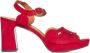 Chie Mihara Rode Leren Cut-Out Sandalen Red Dames - Thumbnail 1