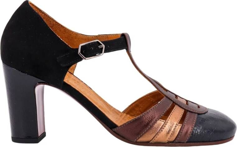 Chie Mihara Wilde Leren Sandalen Zwart Dames