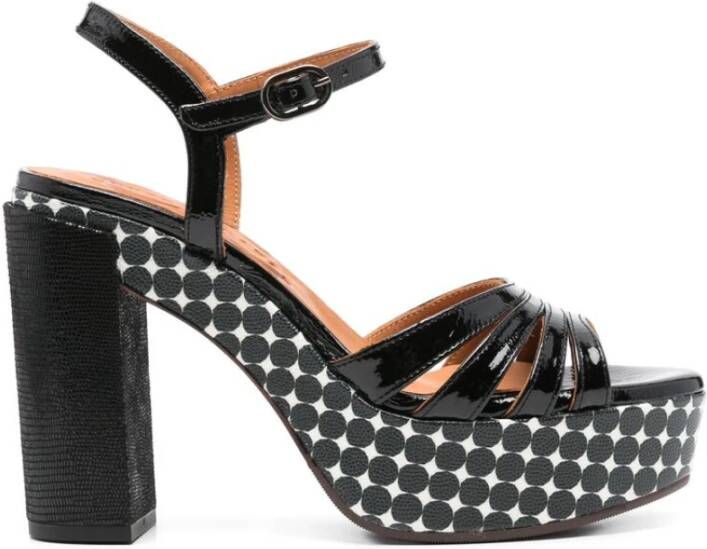 Chie Mihara Zwarte Gesp Enkelband Hoge Hak Schoenen Black Dames