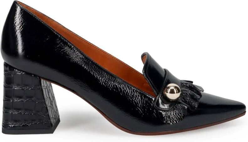 Chie Mihara Zwarte Lakleren Platte Schoenen Black Dames