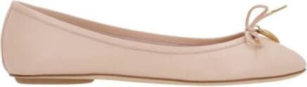 Chloé Beige Leren Ballerina Schoenen met Charme Beige Dames