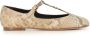 Chloé Beige Python Print Ballerina Flats Beige Dames - Thumbnail 1