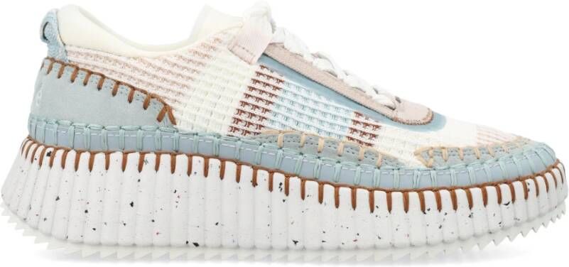 Chloé Blauwe Delicate Sneakers voor Vrouwen Multicolor Dames