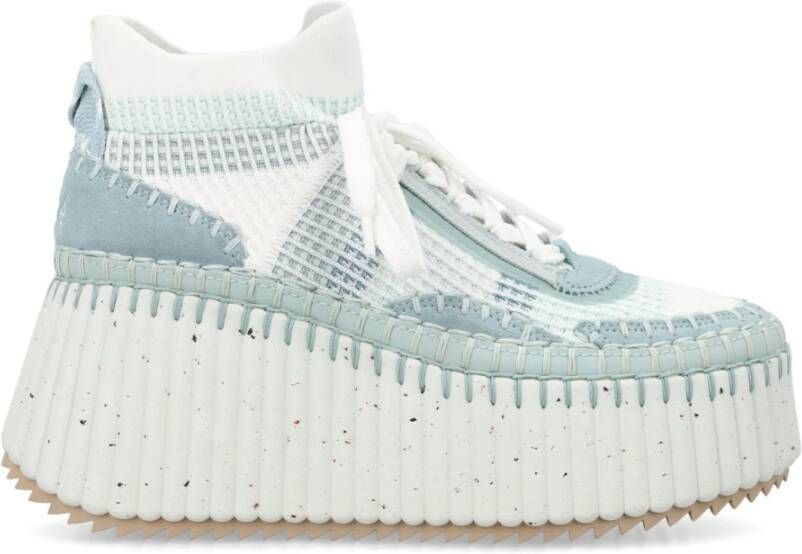 Chloé Blauwe Delicate Wedge Sneakers Blue Dames