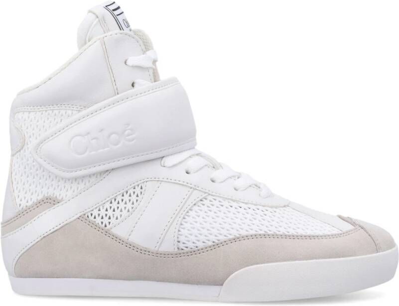 Chloé Cloudy Cream High-Top Sneakers White Dames