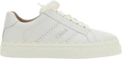 Chloé Gaatjesveter Sneakers met Platte Zool White Dames