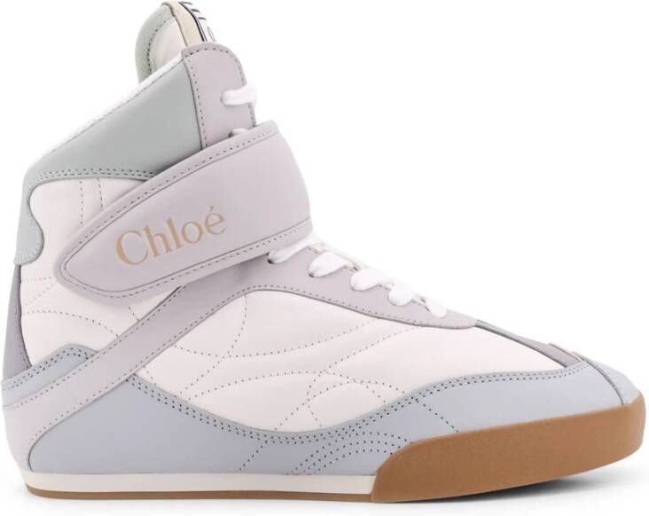 Chloé High Top Sneakers met Velcro Strap White Dames