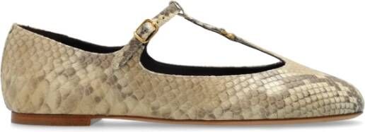 Chloé Leren balletflats Marcie Beige Dames