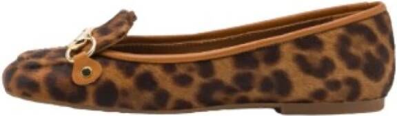 Chloé Luipaardprint Ballerina Schoenen Brown Dames