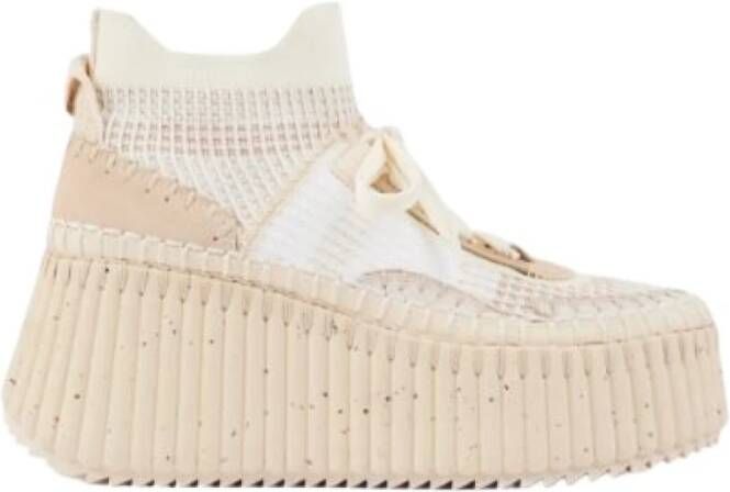 Chloé Mesh Wedge Sneakers uit de Nama-lijn Beige Dames