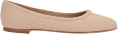 Chloé Nude Leren Ballerina met Gouden Marcie Detail Beige Dames