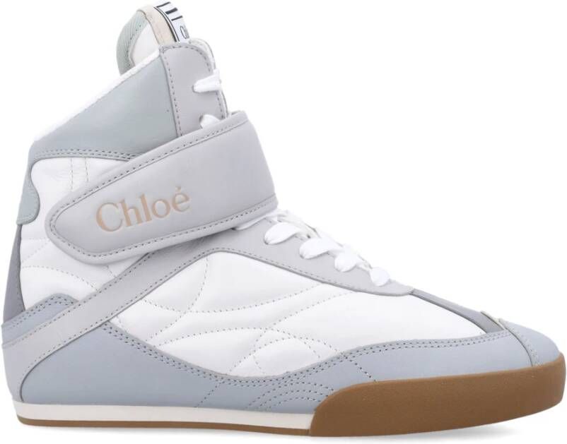 Chloé Pastelblauwe High-Top Sneakers Blue Dames